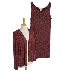 dressbarn Sparkling Red Mini Dress with Jacket